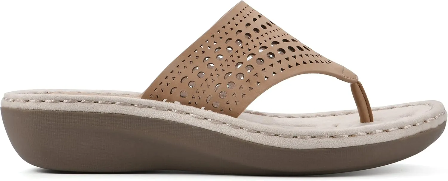 CLIFFS BY WHITE MOUNTAIN Women's Compact Wedge Sandal