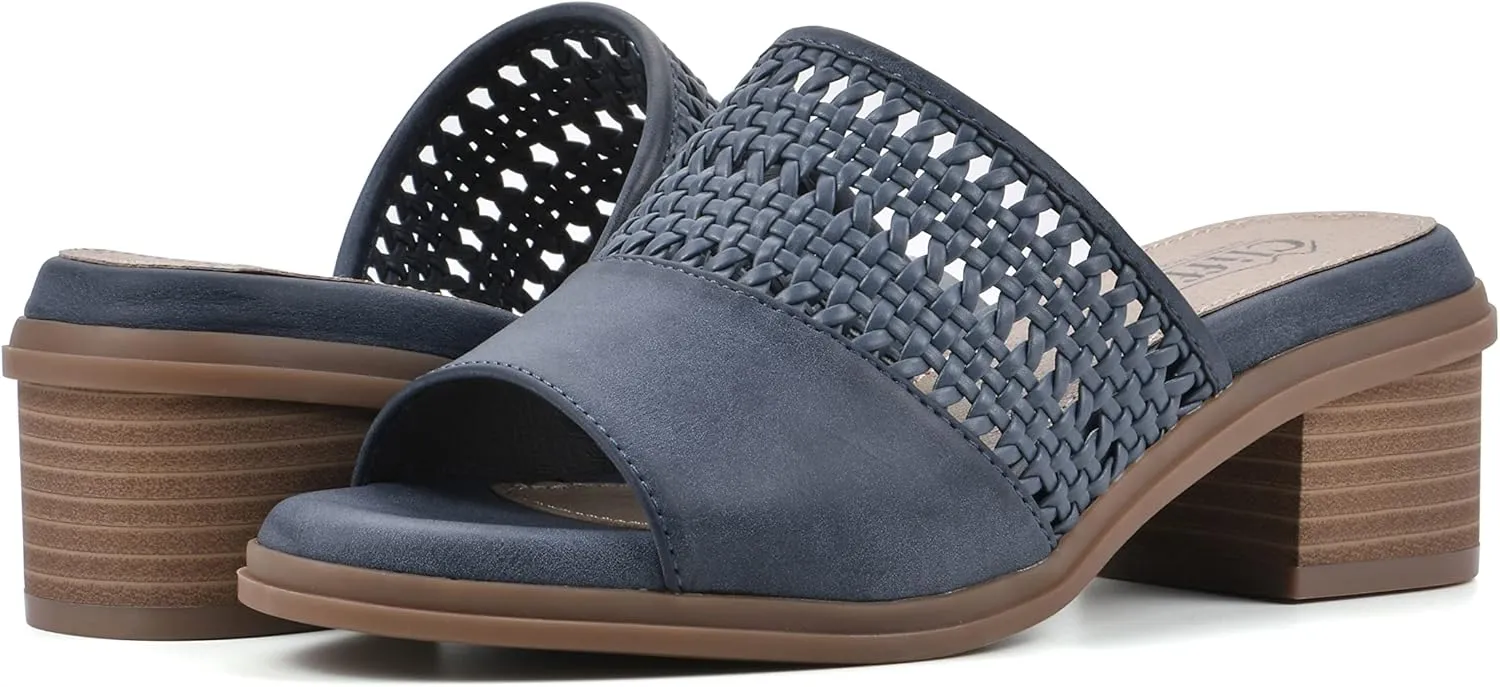 CLIFFS BY WHITE MOUNTAIN Women's Corley Block Heeled Sandal