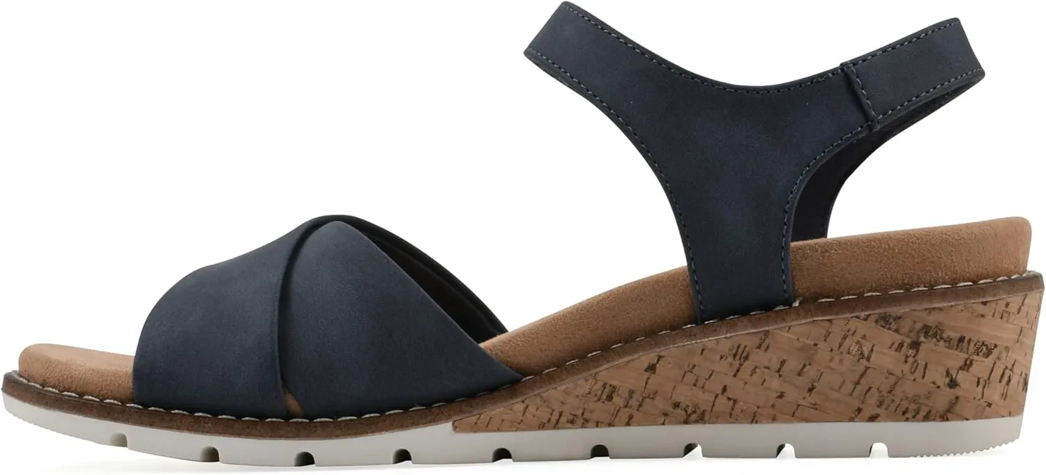 CLIFFS BY WHITE MOUNTAIN Women's Tinna Cork Wedge Sandal