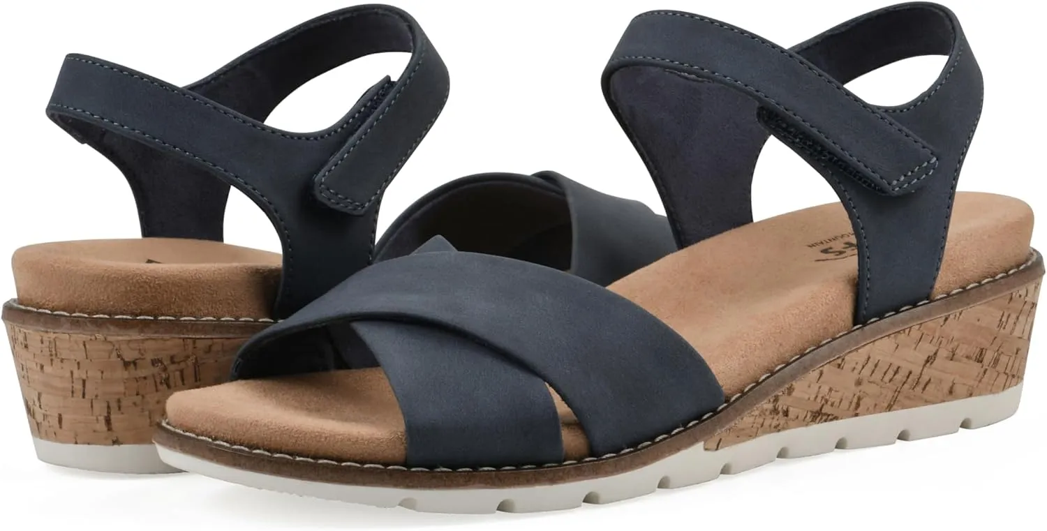 CLIFFS BY WHITE MOUNTAIN Women's Tinna Cork Wedge Sandal