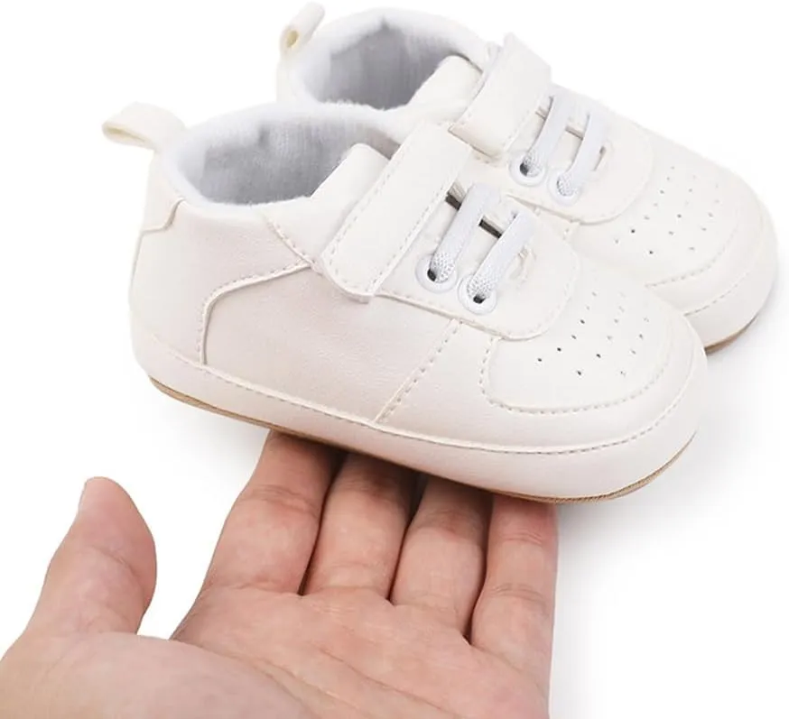 Clowora Unsex Baby Shoes Boys Girls Infant Sneakers Non-Slip Soft Rubber Sole Toddler Crib First Walker Lightweight Shoes