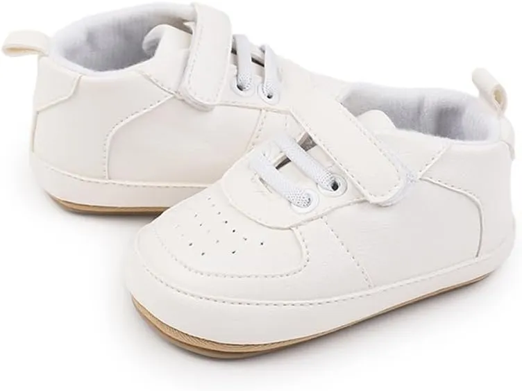 Clowora Unsex Baby Shoes Boys Girls Infant Sneakers Non-Slip Soft Rubber Sole Toddler Crib First Walker Lightweight Shoes