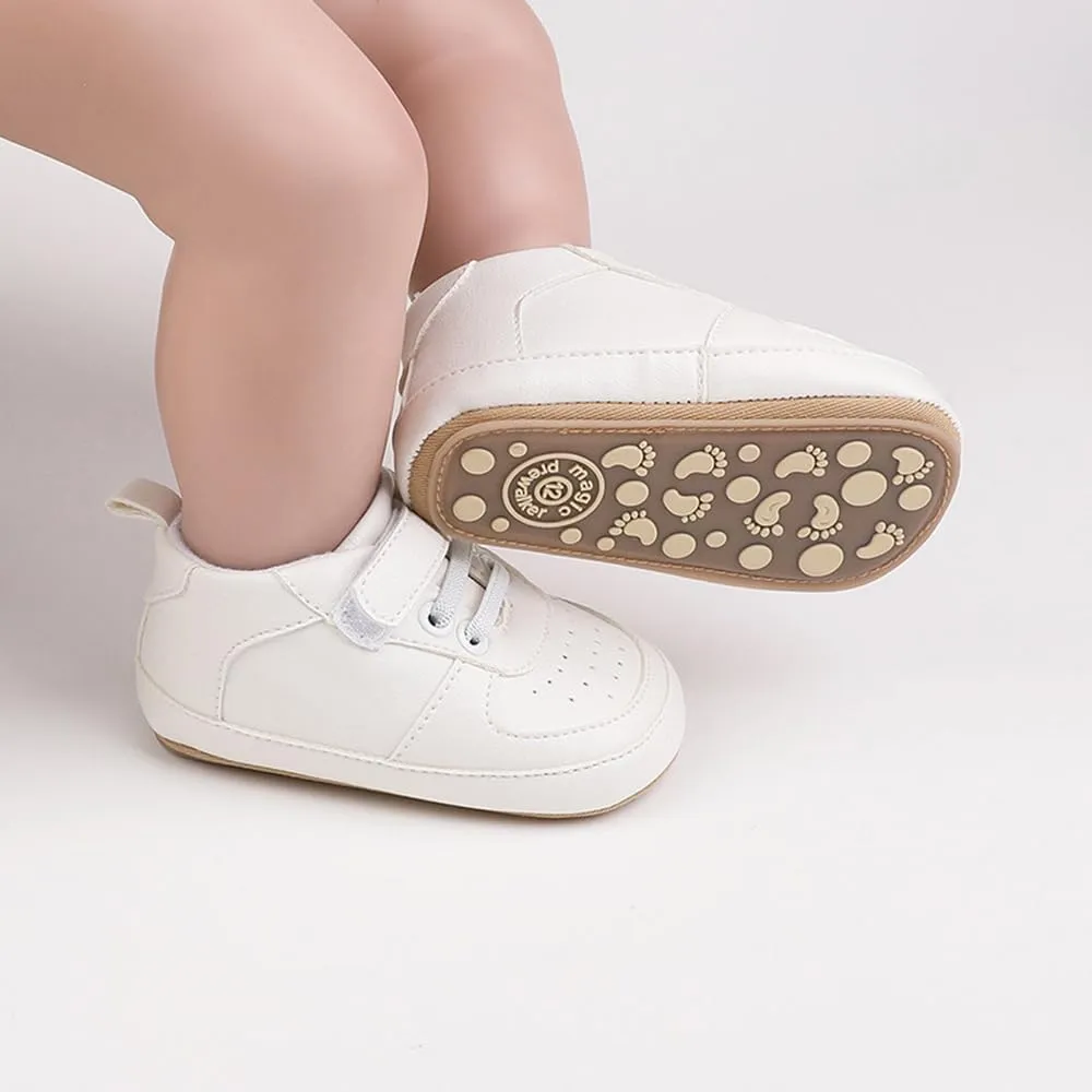 Clowora Unsex Baby Shoes Boys Girls Infant Sneakers Non-Slip Soft Rubber Sole Toddler Crib First Walker Lightweight Shoes