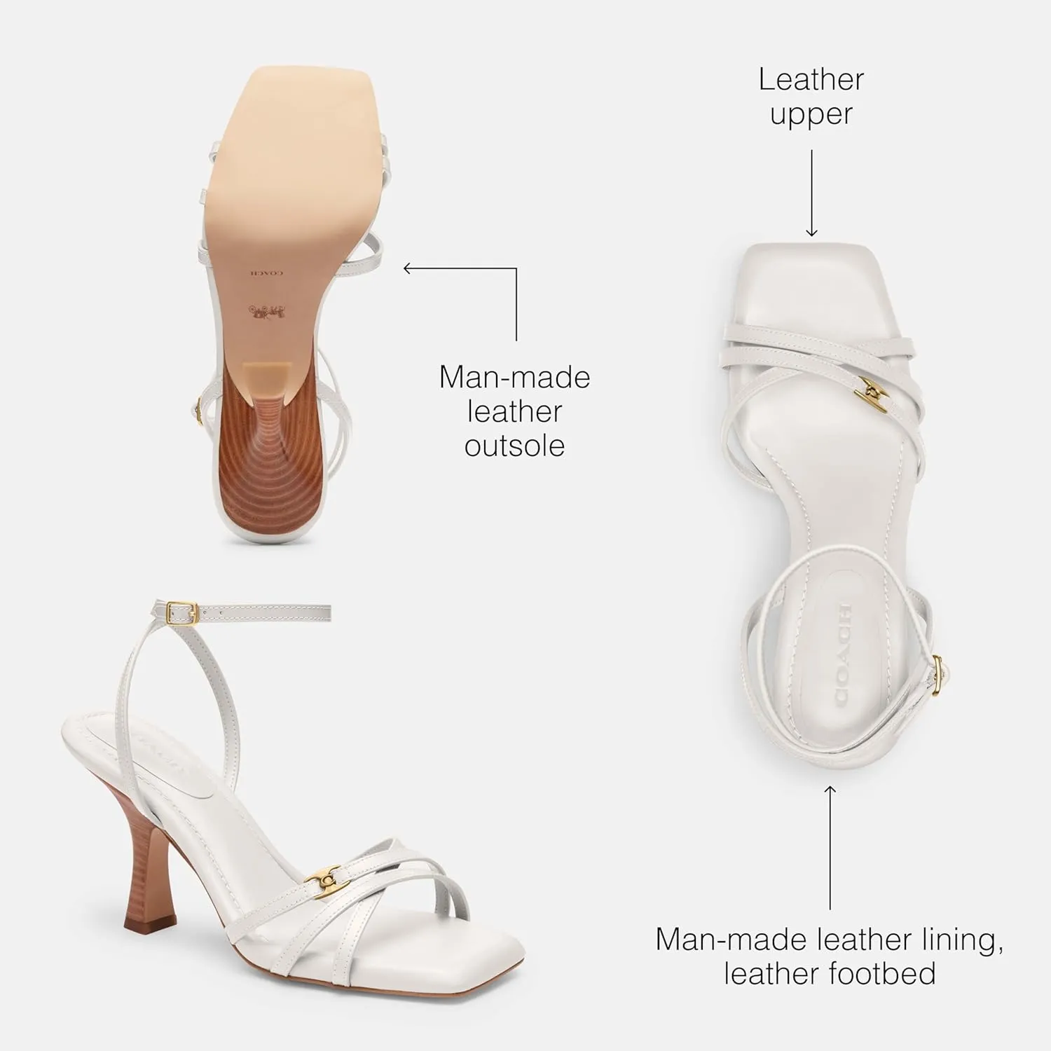 Coach Women's Kelsey Leather Sandal