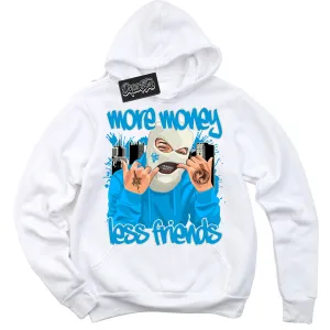 Coconut Milk University Blue Dunk Sneaker Hoodie More Money Less Friends Graphic