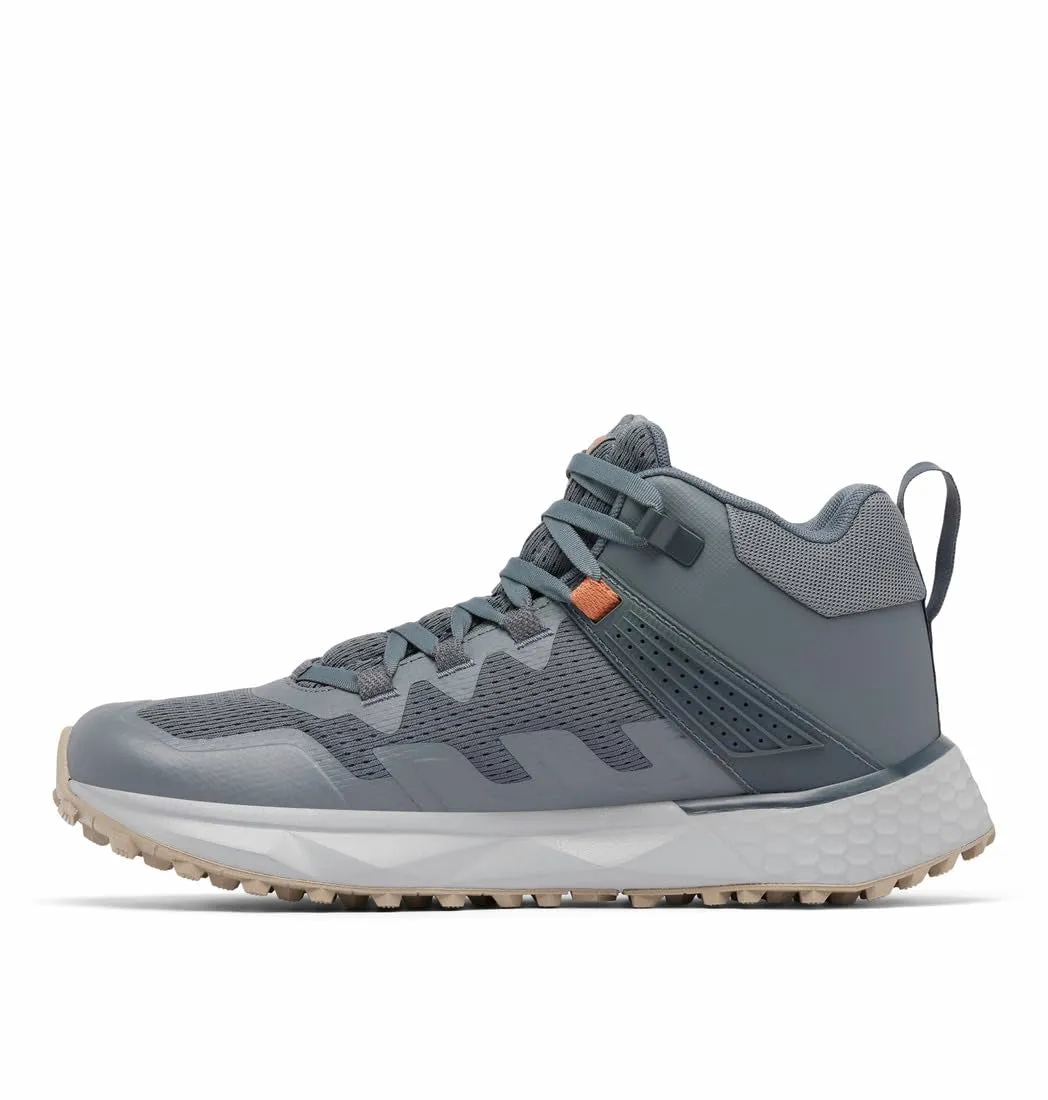 Columbia Mens Facet 75 Outdry Mid Waterproof Hiking Shoe, Graphite/Canvas Tan, 10.5