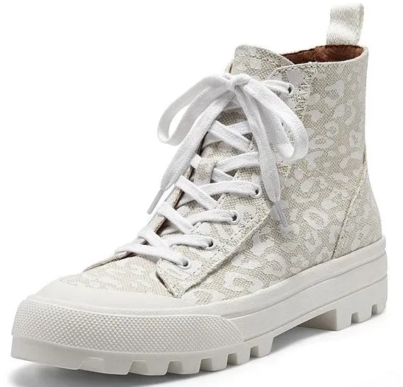 Combat Lug Sole Boots Sneaker Up Brand Top Lucky Eisley White Natural Lace Giant bargain High Timeless