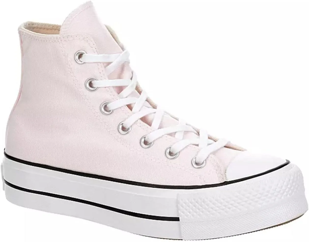 Converse Unisex Chuck Taylor All Star Lift High Decade Canvas Sneaker - Lace up Closure Style - Pink/Pale Pink/White/Black, 9.5 Women/7.5 Men