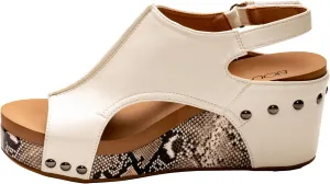 Corkys Footwear Womens Carley Wedges, Featuring Corkys EVA Foam Cushioned Insoles, A 2.5 Inch Heel, Lightweight For All Day Wear, And Hook And Loop Closure