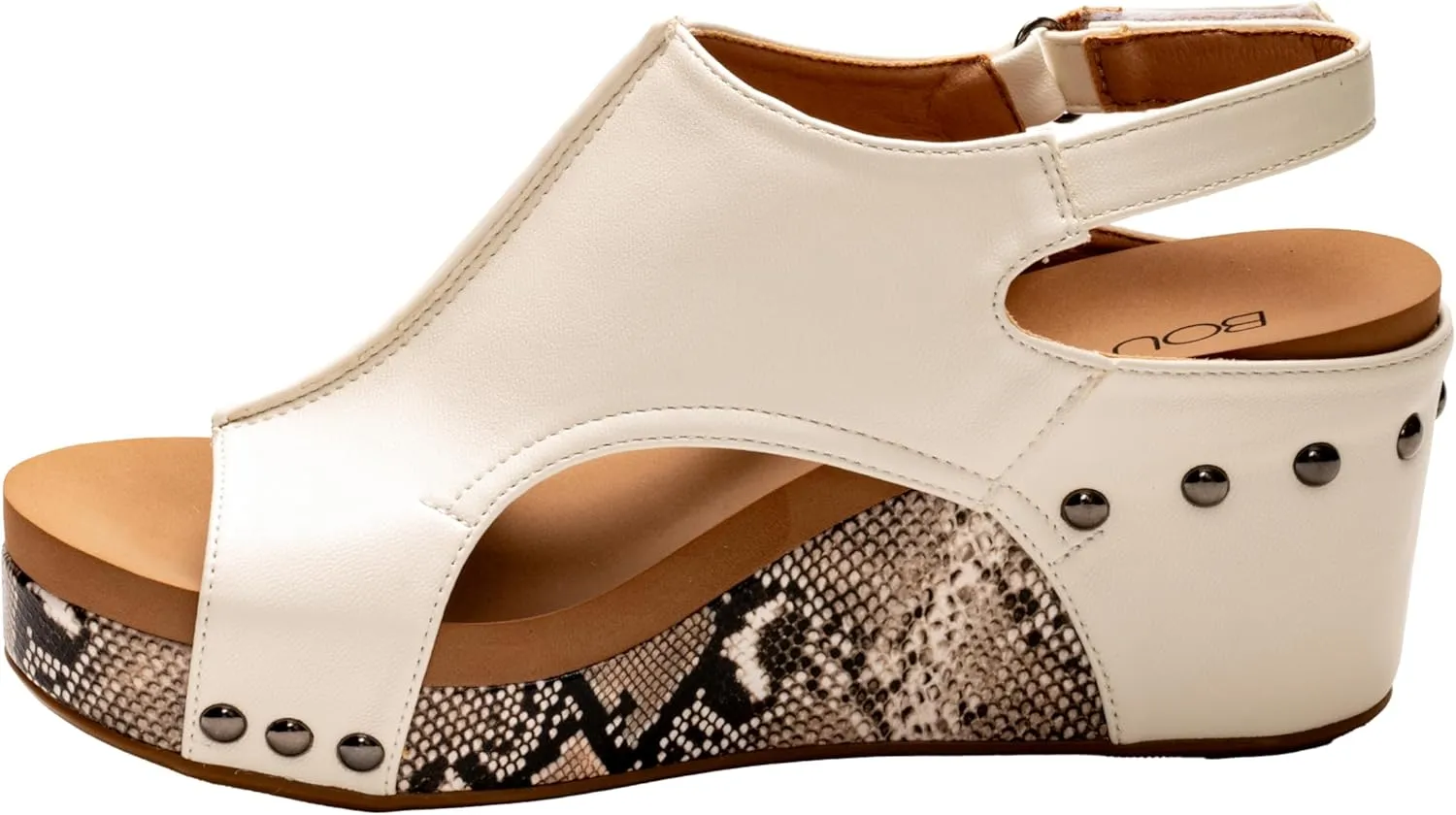 Corkys Footwear Womens Carley Wedges, Featuring Corkys EVA Foam Cushioned Insoles, A 2.5 Inch Heel, Lightweight For All Day Wear, And Hook And Loop Closure