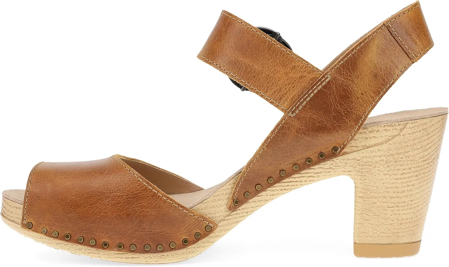 Dansko Tamra Peep Toe Sandal for Women - Quality Leathers and a Heel for a Classy, All-Day Look - Cushioned Footbed for All-Day Comfort