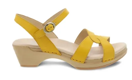 Dansko Yellow Karmen Burnished Calf Ladies Sandals KARMEN-YELLOW