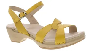 Dansko Yellow Karmen Burnished Calf Ladies Sandals KARMEN-YELLOW