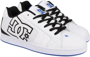 DC Men's Net Skate Shoe, White/Black/Blue, 11