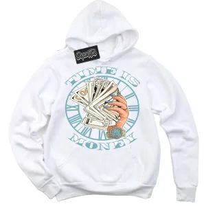Denim Turquoise Dunk Sneaker Hoodie Time Is Money Graphic