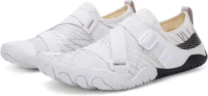 DHAEY Deadlifting Squat Shoes Unisex Adult Wide Toe Heavy Lifting Weight Training Shoes Wear Resistance Rubber Non-Slip Sole Fitness Cross-Trainer Sneaker (Color : White, Size : 10 Women/8.5 Men)
