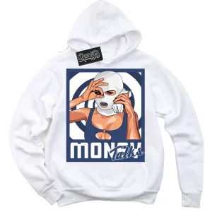 Diffused Blue 11s Sneaker Hoodie Money Talks Graphic