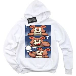 Diffused Blue 11s Sneaker Hoodie Roll It Lick It Smoke It Bear Graphic
