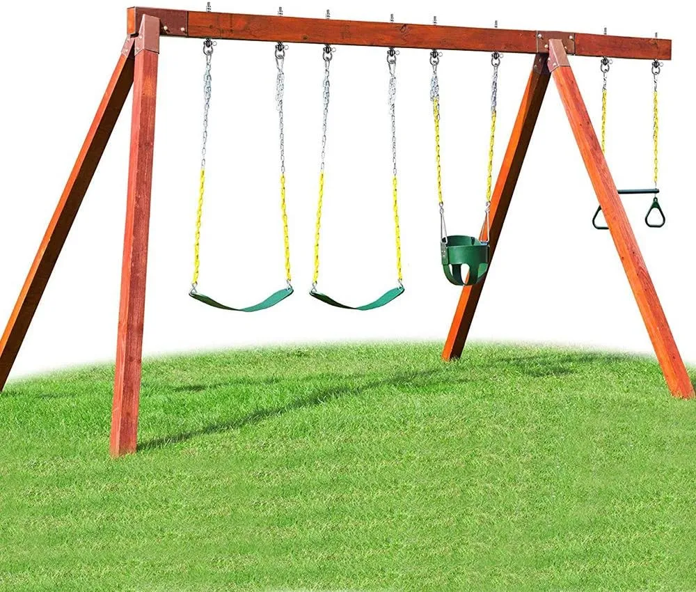 Dolibest Set of 4 Permanent Antirust Stainless Steel 304 Heavy Duty Swing Hangers, Playground Porch Yoga Seat,for Wood and Steel Beam Yoga Hammock Chair Punching 1500LB Capacity,180° Swing,9.64''