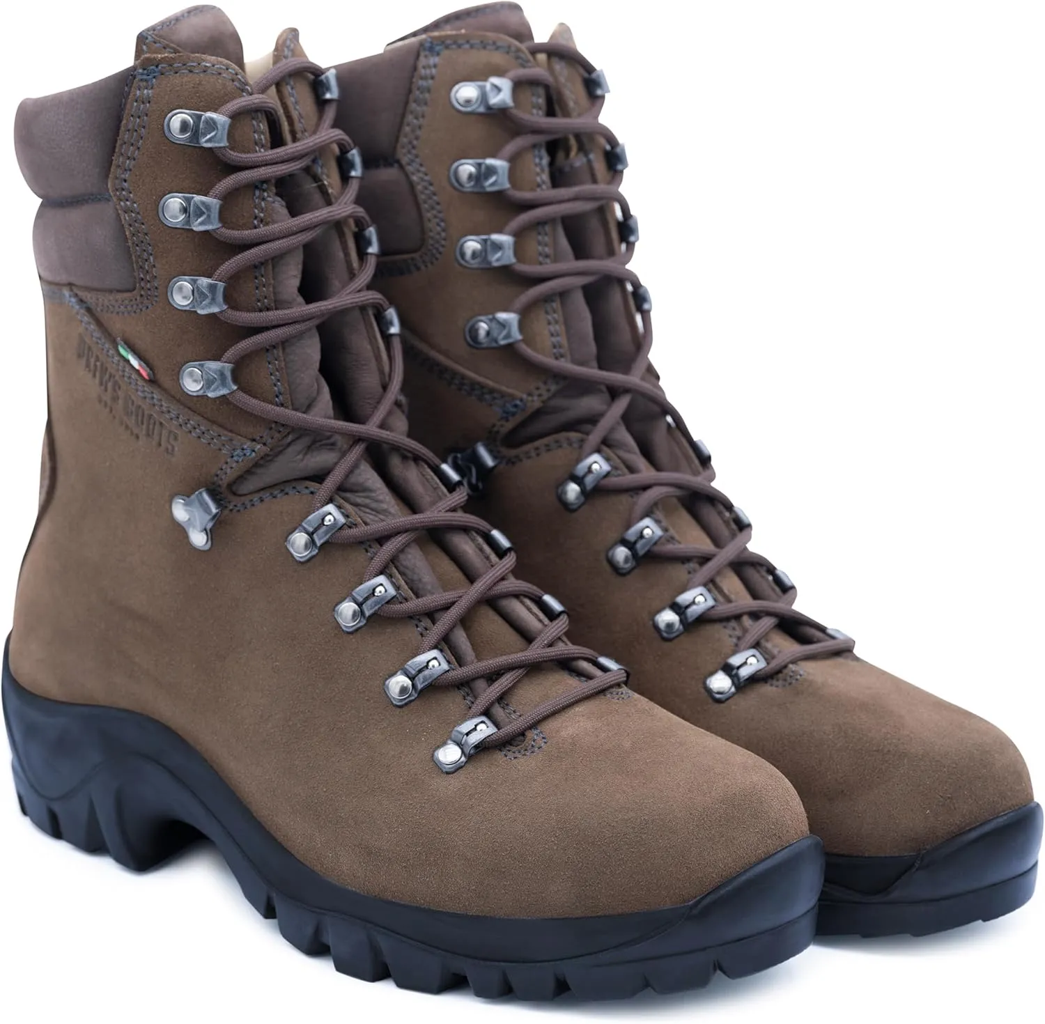 Drew's Boots Fire Hiker Wildland Firefighter Boots – Rugged, Full Leather Firefighting Boots for Comfort, Support, and Safety – Heat Resistant Work Shoes for Men