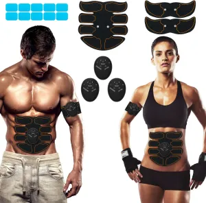 Electronic Muscle Stimulator, Abs Stimulator, Abdominal Toning Workout for Abdomen/Arm/Leg,Workout Equipment for Men Women,12 Free Gel Pads