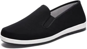 eYLun Kung Fu Shoes Men Tai Chi Shoes Chinese Traditional Martial Arts Rubber Sole Slip On Old Beijing Shoes
