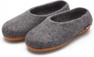 Felty Boiled Wool Slippers for Women, 100% Natural New Zealand Merino Wool, Handmade