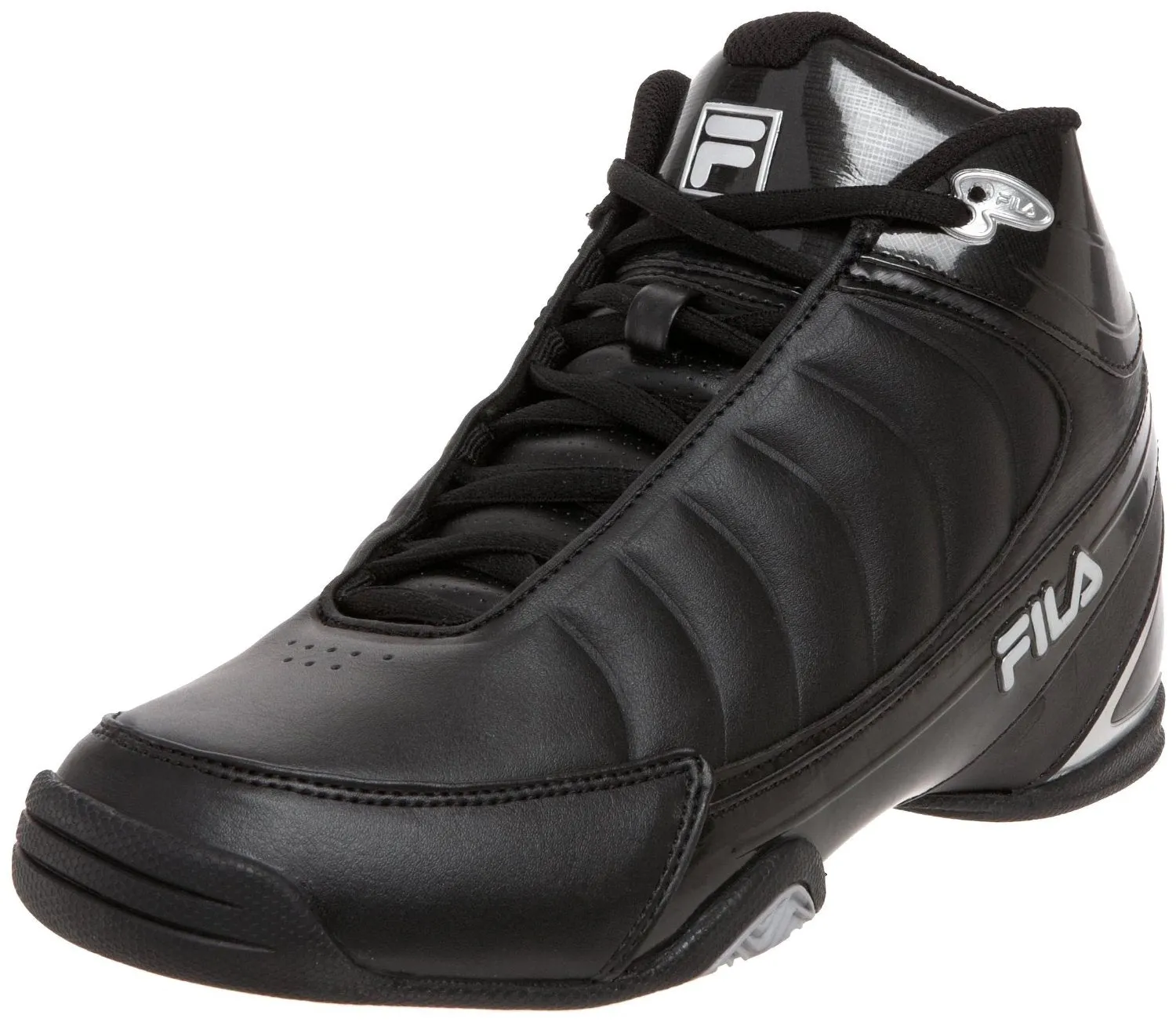 Fila Men's DLS Game 1SB106FX Basketball Shoe,Black-Black-Metallic Silver,7 M US