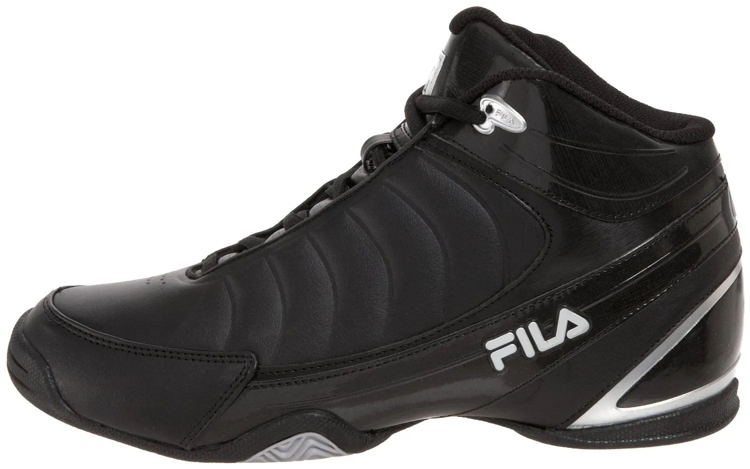 Fila Men's DLS Game 1SB106FX Basketball Shoe,Black-Black-Metallic Silver,7 M US