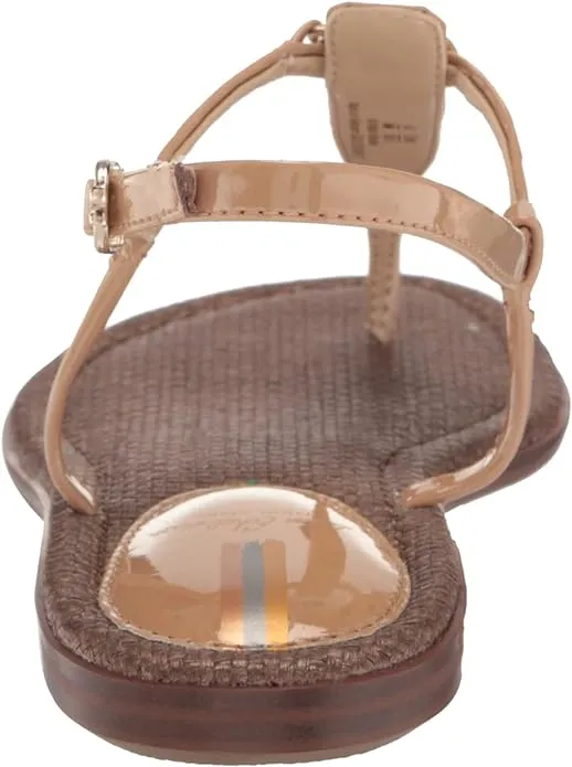 Flats Massive markdown Strap Ankle Toe Gigi Sam Open Sandals Get it before it's Almond Embellished Signet Edelman