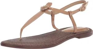 Flats Massive markdown Strap Ankle Toe Gigi Sam Open Sandals Get it before it's Almond Embellished Signet Edelman
