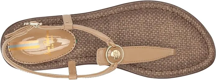 Flats Massive markdown Strap Ankle Toe Gigi Sam Open Sandals Get it before it's Almond Embellished Signet Edelman