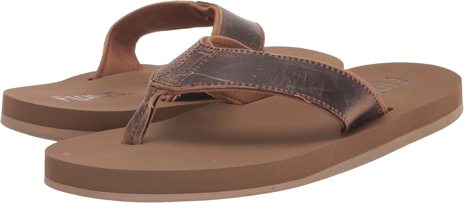 Flojos Cole Genuine Leather Perforated Strap Mens Sandal