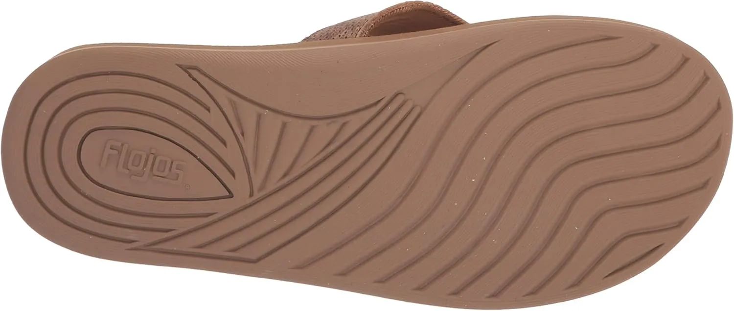 Flojos Cole Genuine Leather Perforated Strap Mens Sandal