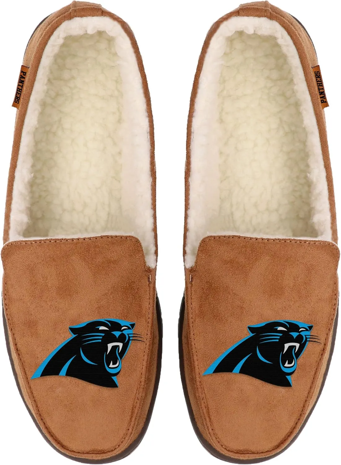FOCO Men's NFL Football Team Logo Moccasin Slippers
