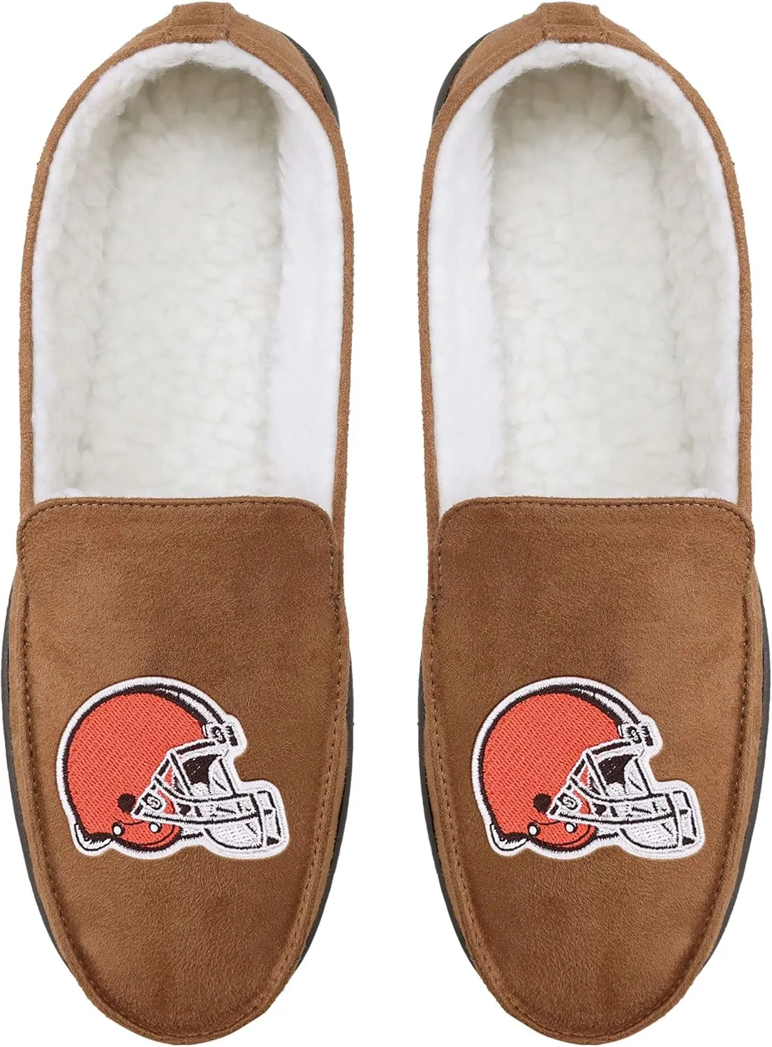 FOCO Men's NFL Football Team Logo Moccasin Slippers