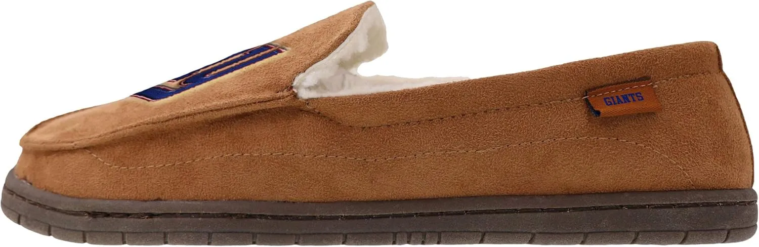 FOCO Men's NFL Football Team Logo Moccasin Slippers