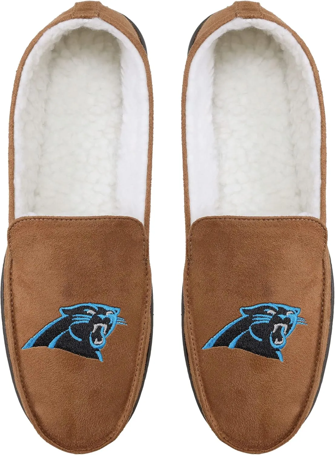 FOCO Men's NFL Football Team Logo Moccasin Slippers