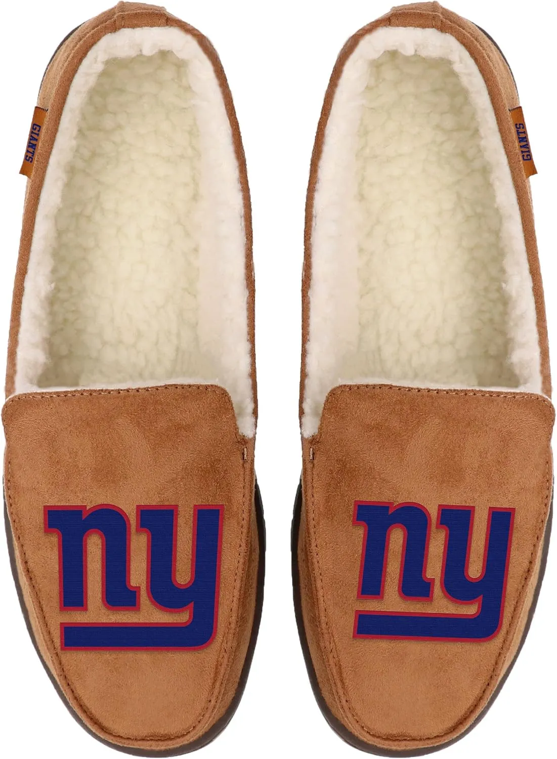 FOCO Men's NFL Football Team Logo Moccasin Slippers