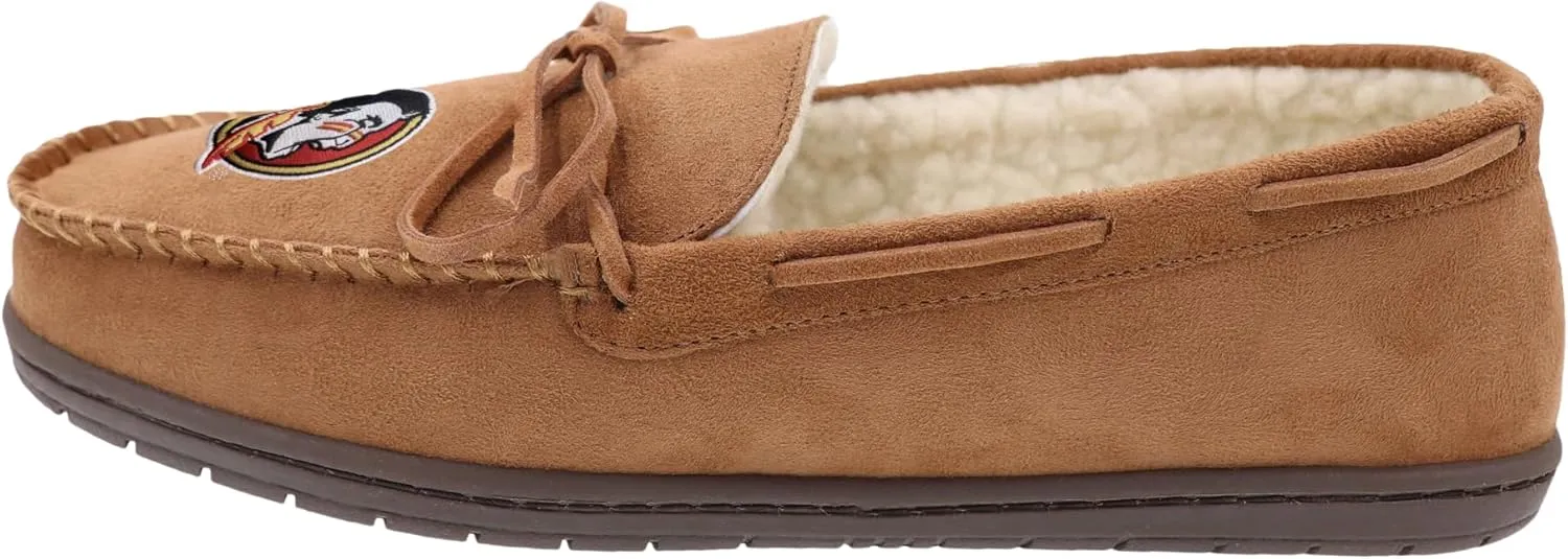 FOCO NCAA Mens NCAA College Team Logo Moccasin Slippers