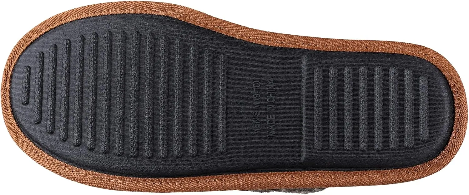 FOCO NCAA Men’s Sherpa Scuff Brown Moccasin Slippers – Ultra-Soft Plush Lining & Embroidered Team Logo – Officially Licensed NCAA Footwear for Ultimate Comfort & Team Spirit