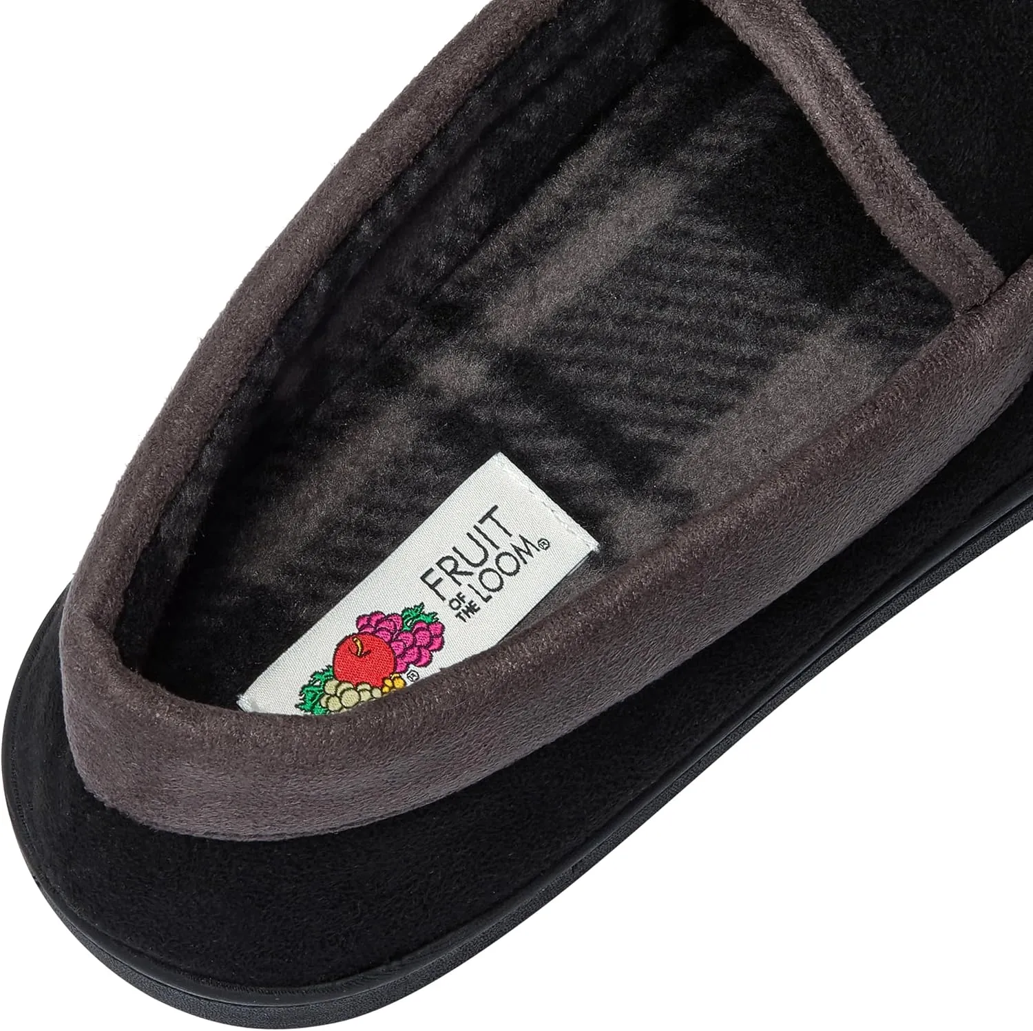 Fruit of the Loom Moccasin Slippers For Men, Memory Foam Sole, Indoor Outdoor