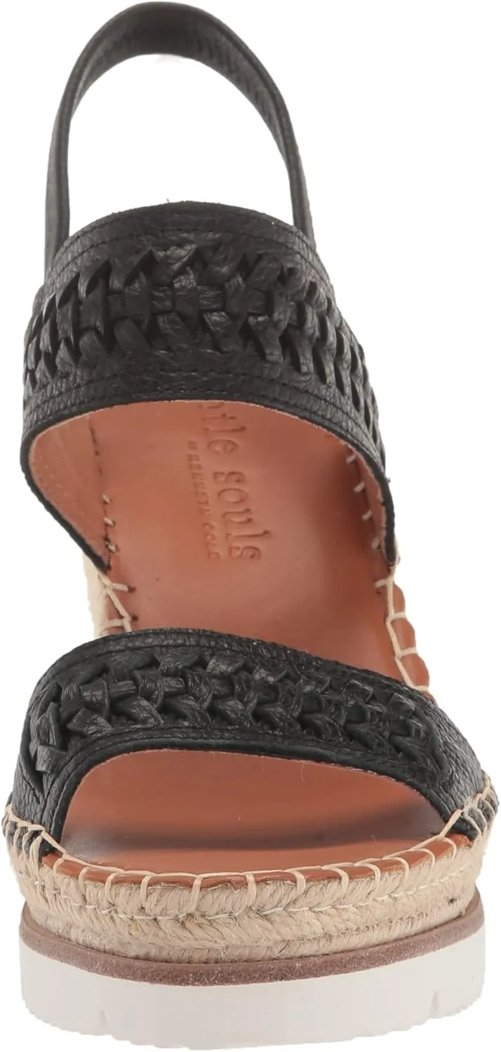 Gentle Souls by Kenneth Cole Women's Elyssa Two-Band Braid Wedge Sandal
