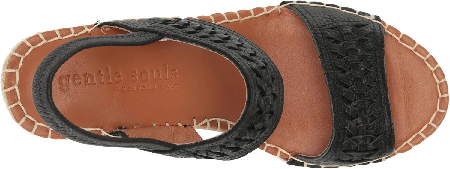 Gentle Souls by Kenneth Cole Women's Elyssa Two-Band Braid Wedge Sandal