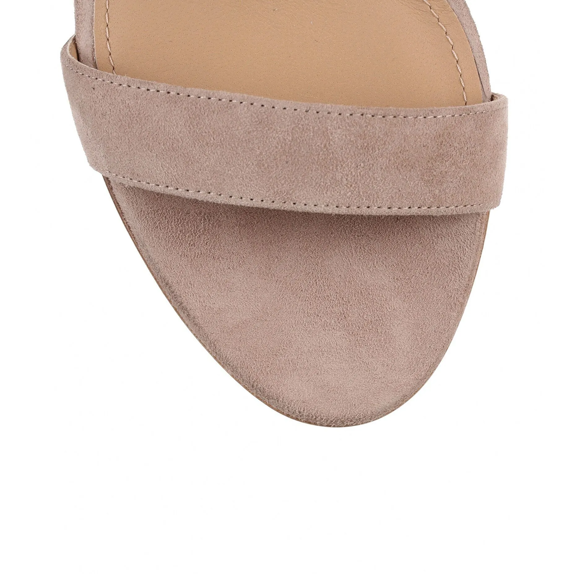 Gris beige suede wedge sandal