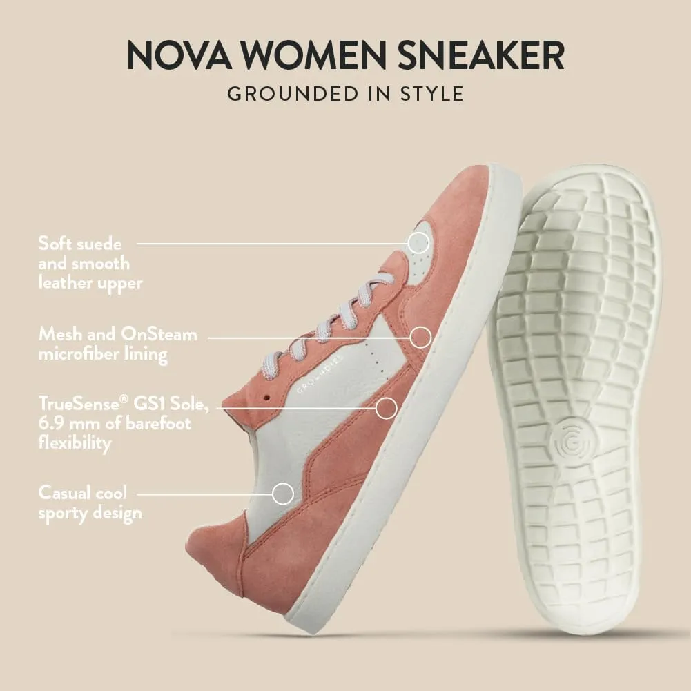 GROUNDIES Nova Barefoot Shoes for Women - Trainer Sneakers for Women with Foot-Friendly Wide Toe Box, Neutral Footbed, and Non Slip Zero Drop Outsole
