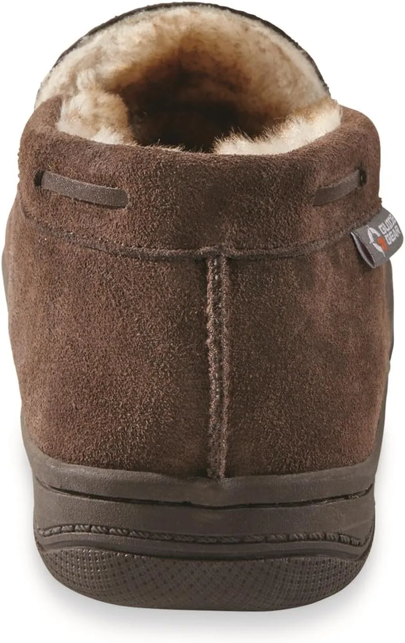 Guide Gear Men’s Moccasin Slippers Suede Chukka, Indoor and Outdoor Bedroom House Slippers