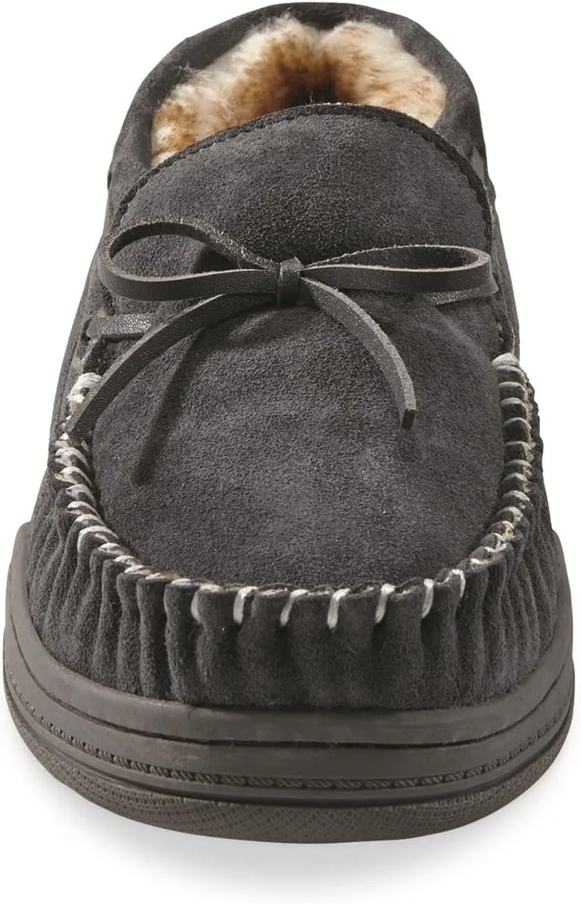 Guide Gear Men’s Moccasin Slippers Suede Chukka, Indoor and Outdoor Bedroom House Slippers