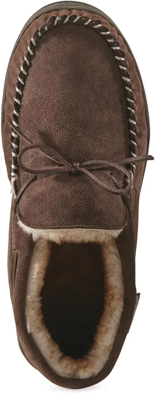 Guide Gear Men’s Moccasin Slippers Suede Chukka, Indoor and Outdoor Bedroom House Slippers
