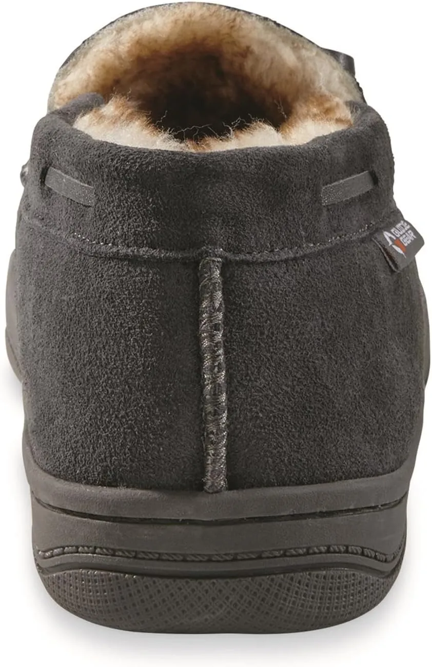 Guide Gear Men’s Moccasin Slippers Suede Chukka, Indoor and Outdoor Bedroom House Slippers